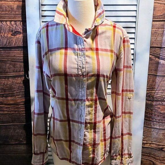 Anthro Jach’s Girlfriend Lg Double Layer Button Up - Picture 8 of 10